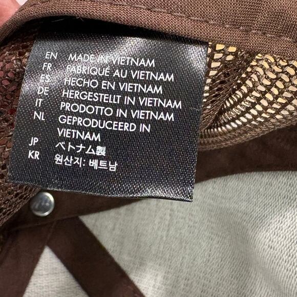 Brixton Manufacturing Co Trucker Hat Skater Skateboard Mesh Snapback Brown Cap - Picture 9 of 13